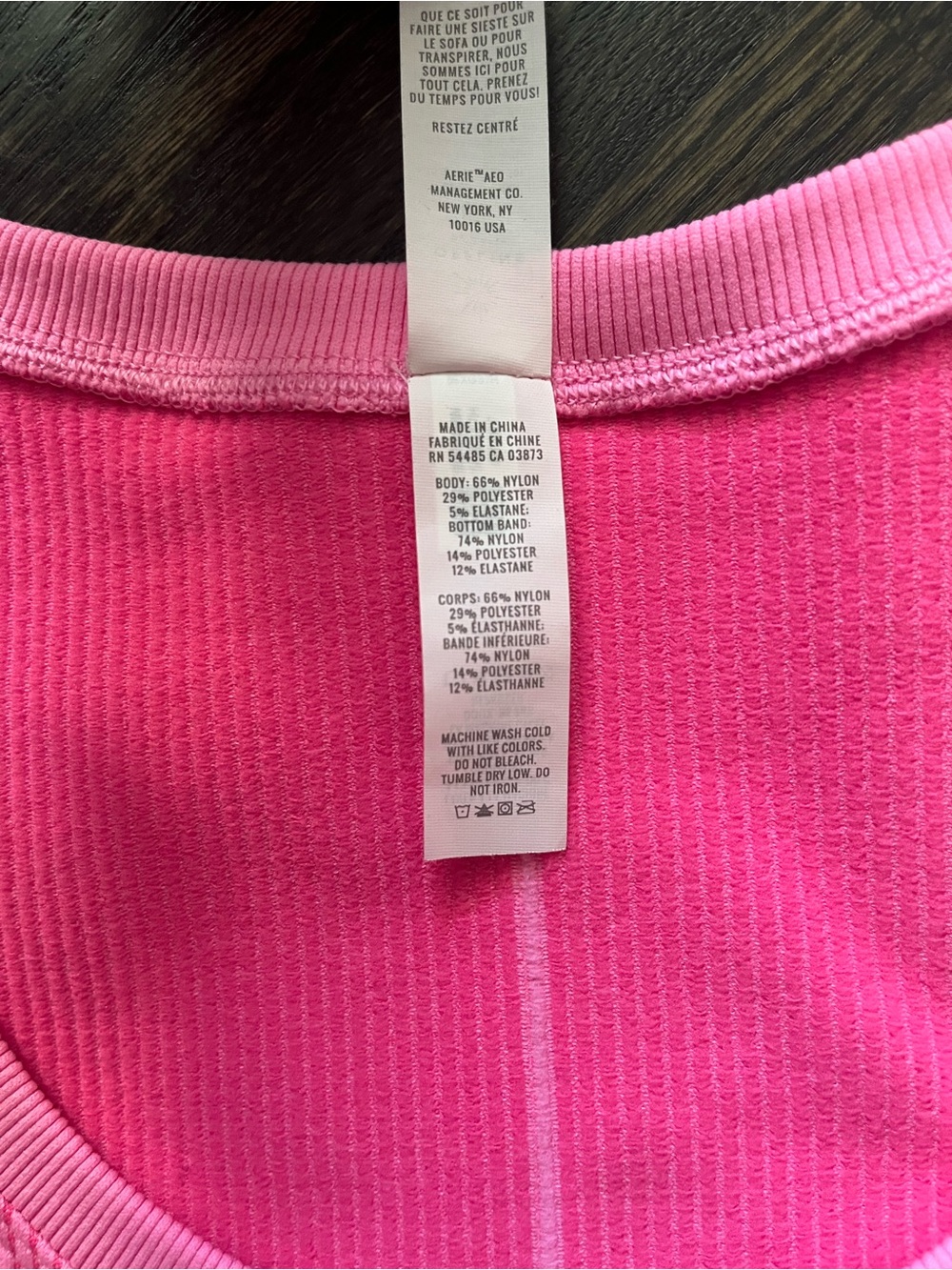 Aerie Offline Seamless Corset Ribbed Stretch Crop Top Size M Hot Pink Barbie - Picture 6 of 6